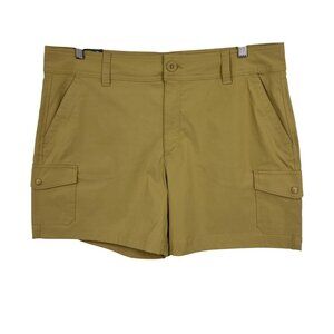 Eddie Bauer Womens Cargo Pocket Khaki Shorts 14 Stretch Casual Travel NWT New
